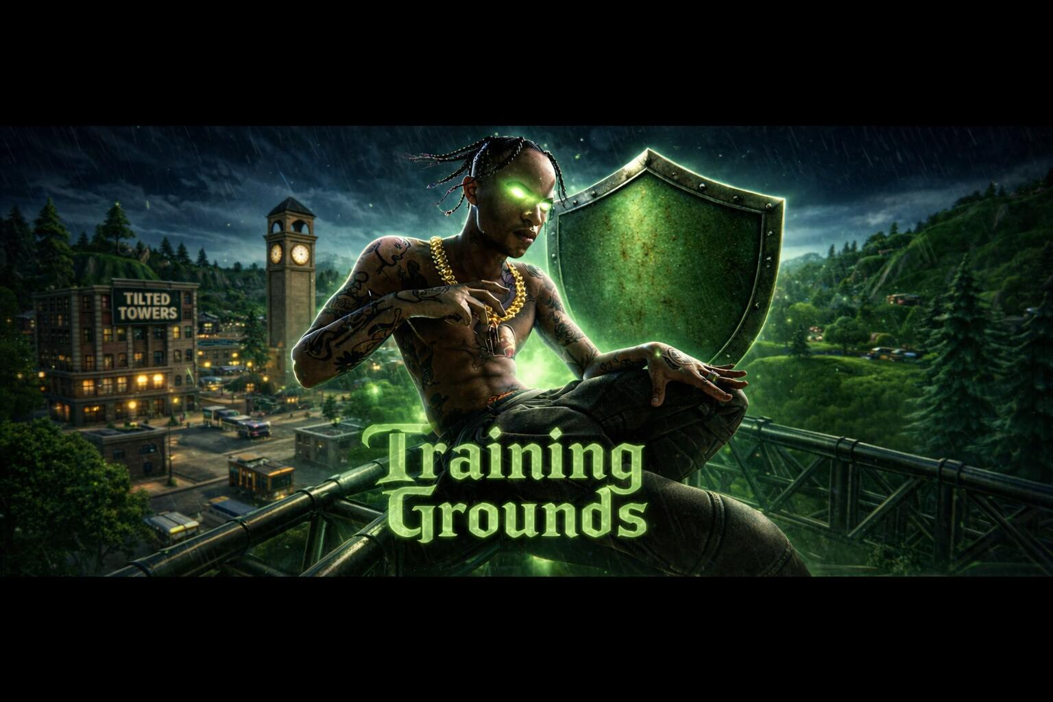 Discovery splash banner for The Training Grounds Discord server