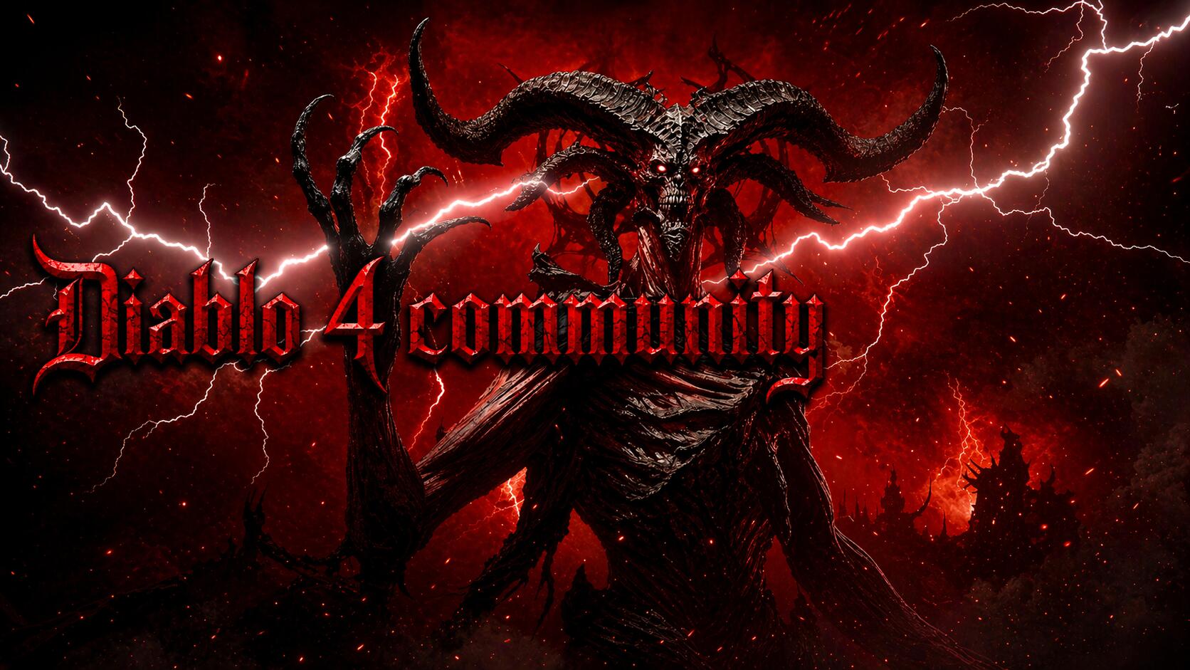 Discovery splash banner for Diablo 4 Community Discord server