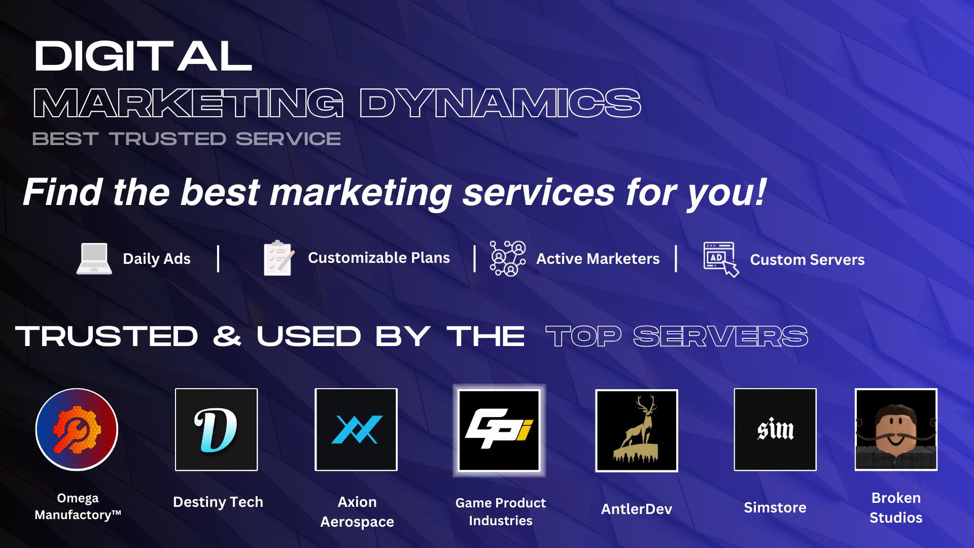 Discovery splash banner for Digital Marketing Dynamics Discord server