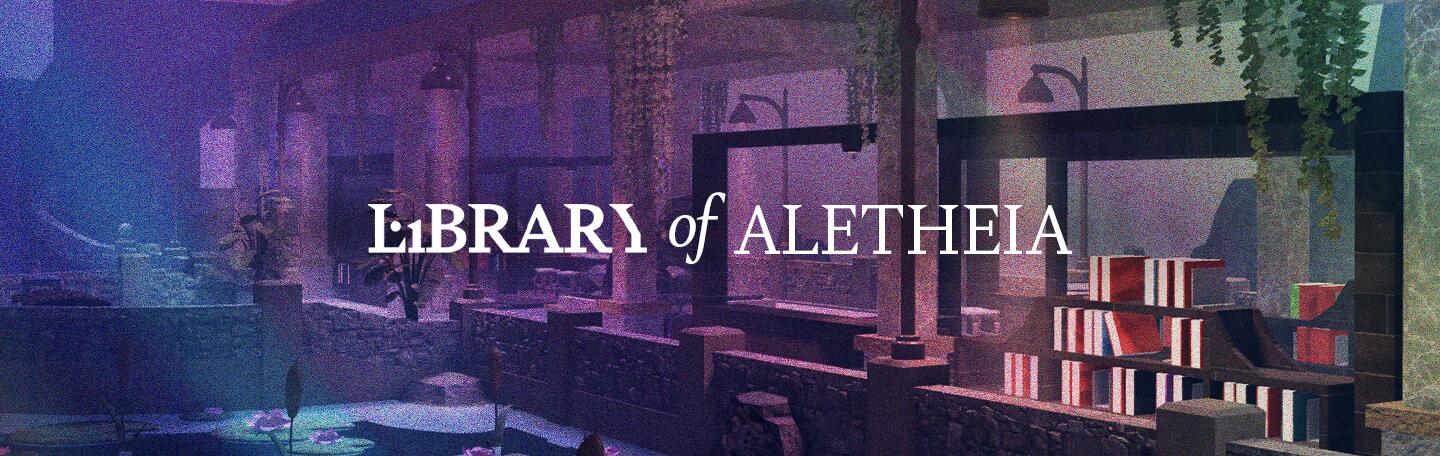 Discovery splash banner for Library of Aletheia Discord server