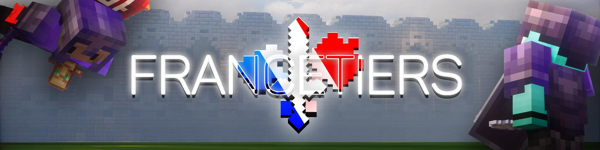 Discovery splash banner for FranceTiers | TL 1.21+ Discord server