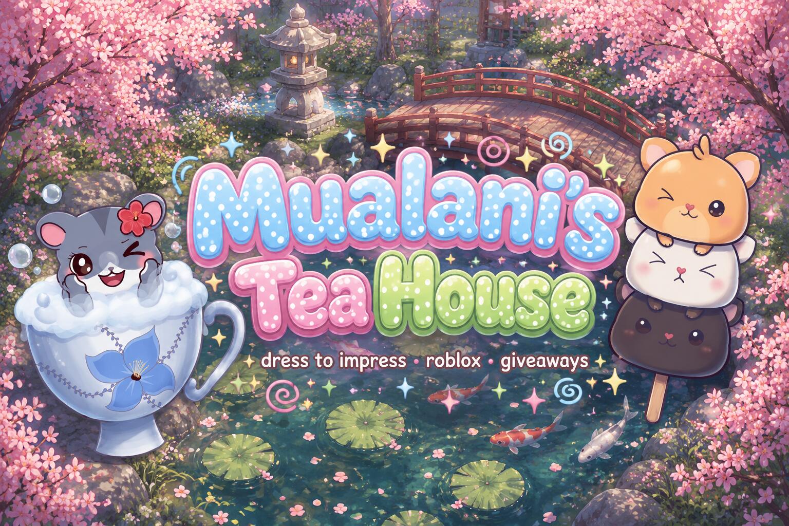 Discovery splash banner for mυᥲᥣᥲᥒι's tᥱᥲ hoυsᥱ (˶ᵔ ᵕ ᵔ˶)_且 Discord server
