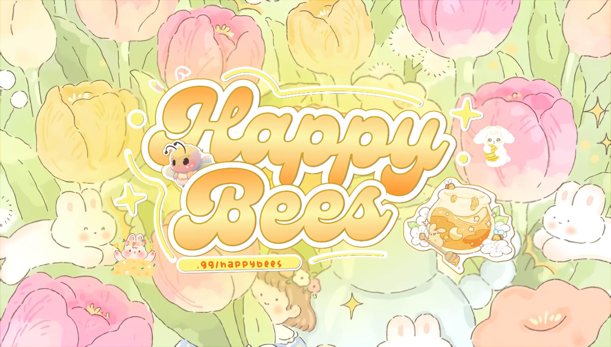 Discovery splash banner for HAPPY BEES 🐝 Discord server
