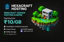 Discovery splash banner for HexaCraft Discord server
