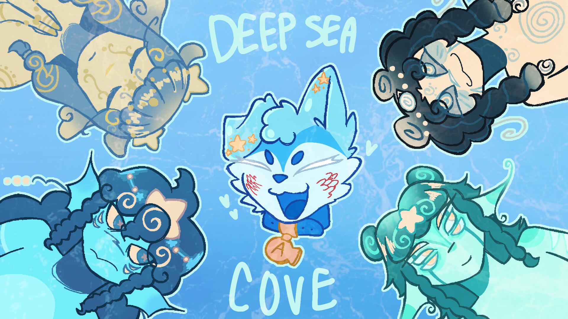 Discovery splash banner for ⟢ : 🌊 ✦ DEEP SEA COVE Discord server