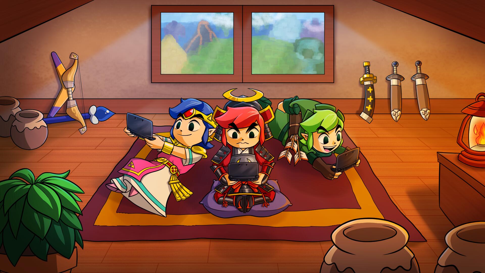 Discovery splash banner for Tri Force Heroes Discord server