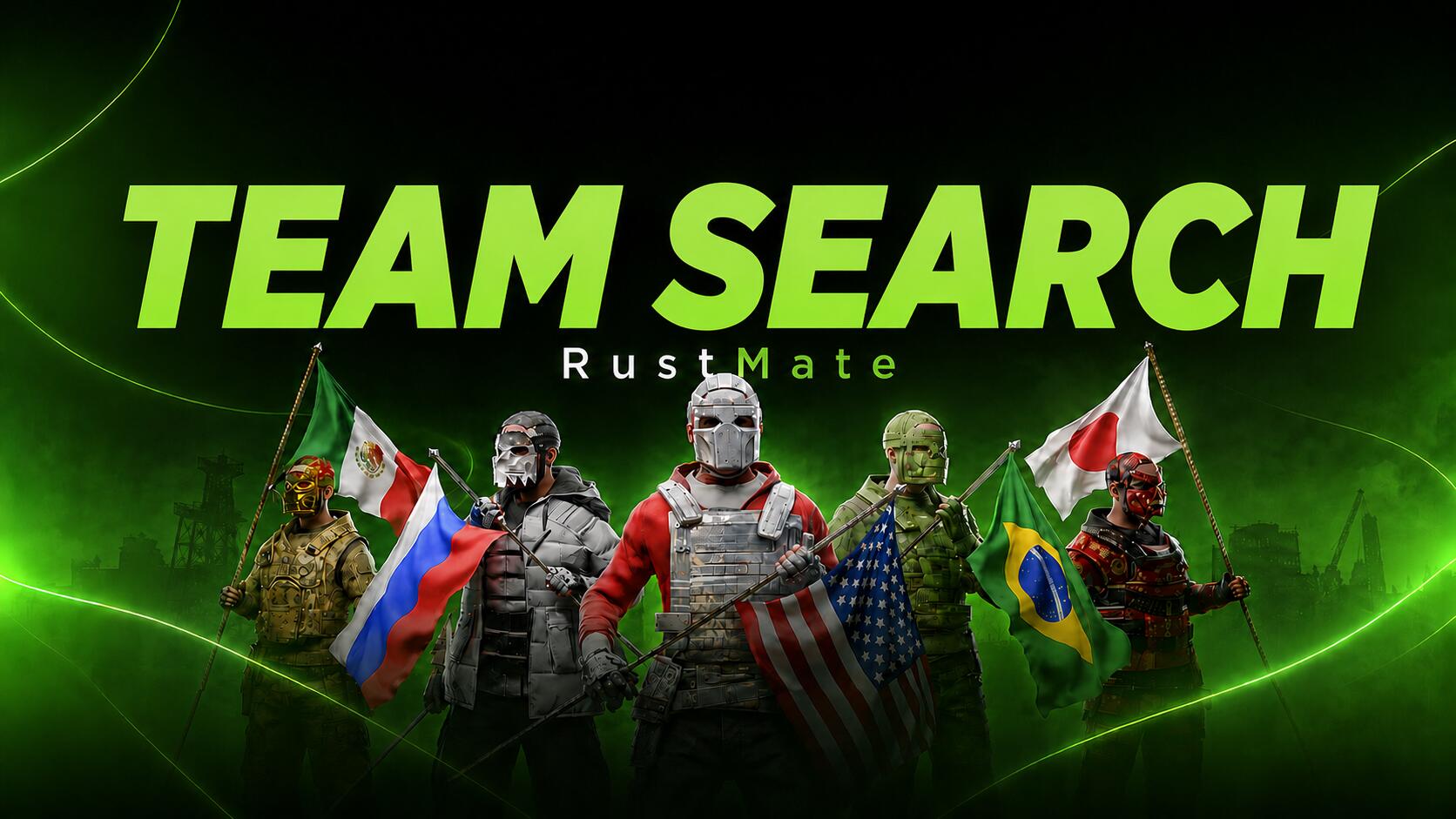 Discovery splash banner for RustMate Discord server