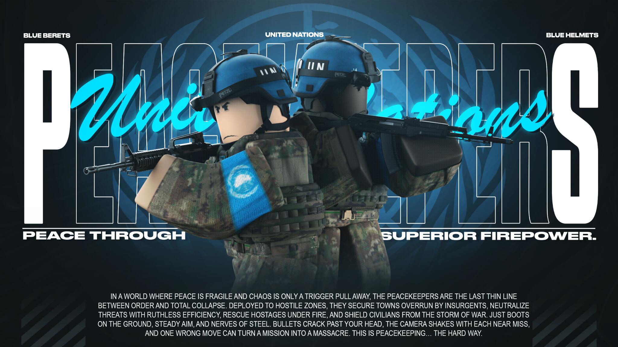 Discovery splash banner for PEACEKEEPERS Discord server