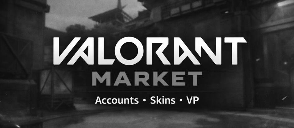 Discovery splash banner for Valorant Market Discord server