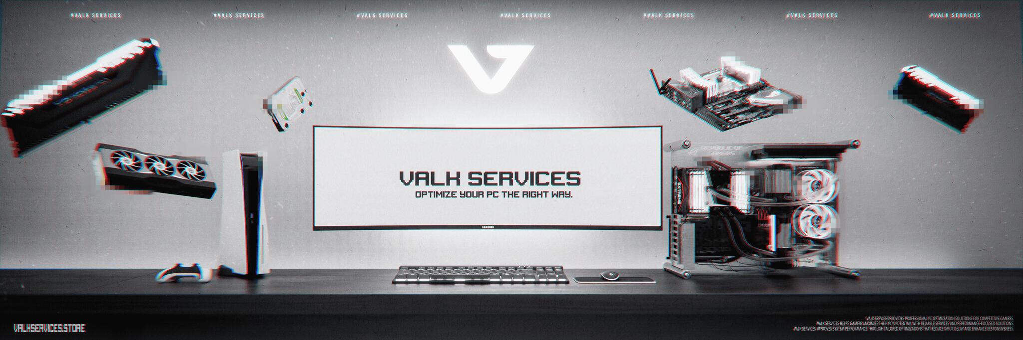 Discovery splash banner for Valk™ | PC Services Discord server