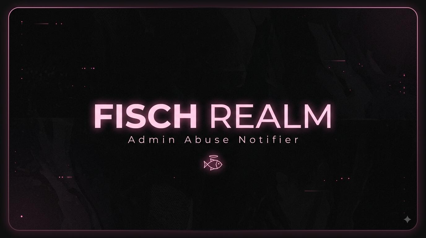 Discovery splash banner for Fisch Realm × AA Notifier Discord server