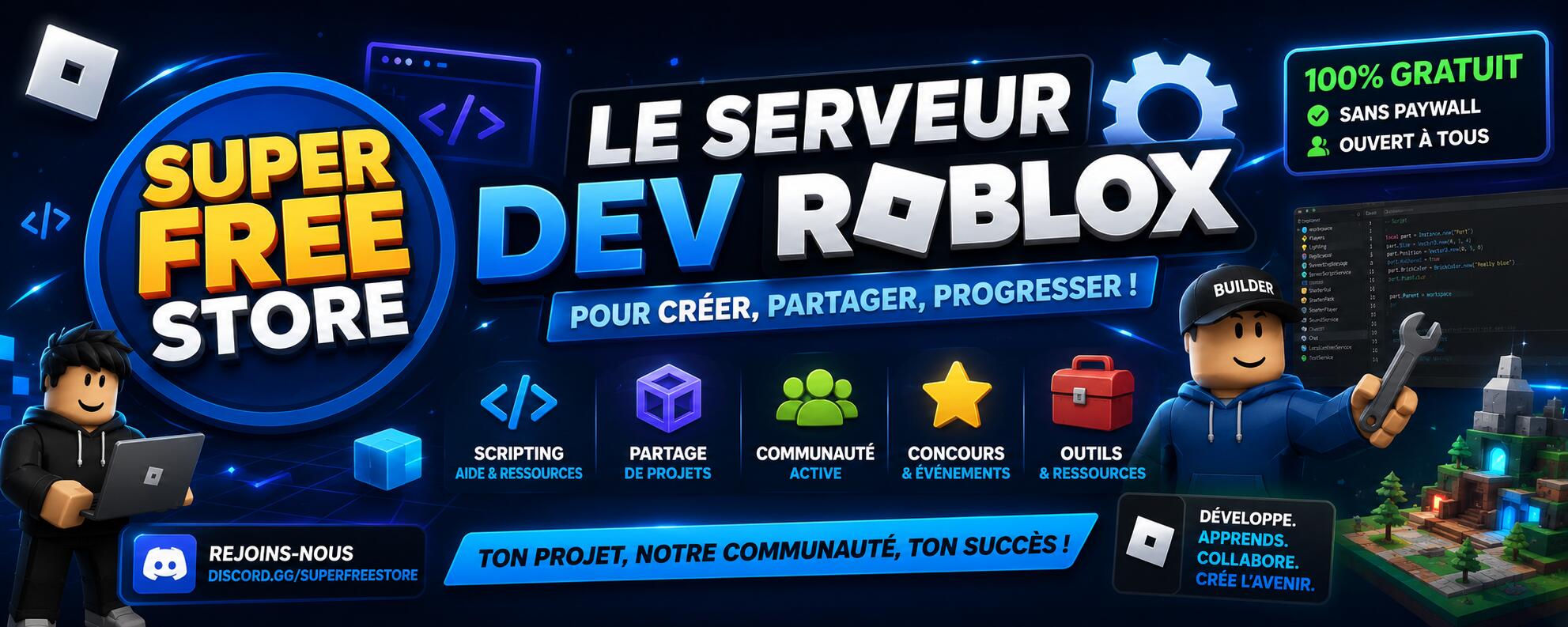 Discovery splash banner for Super Free Store Discord server