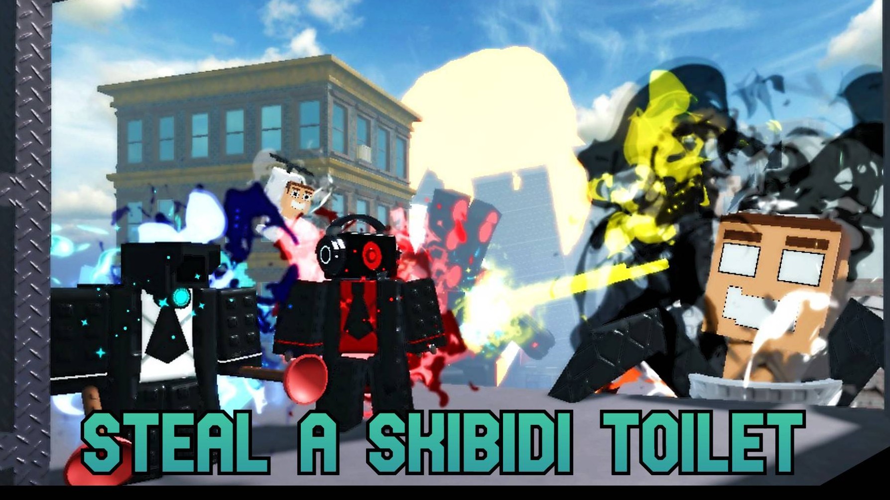 Discovery splash banner for Steal A Toilet Discord server