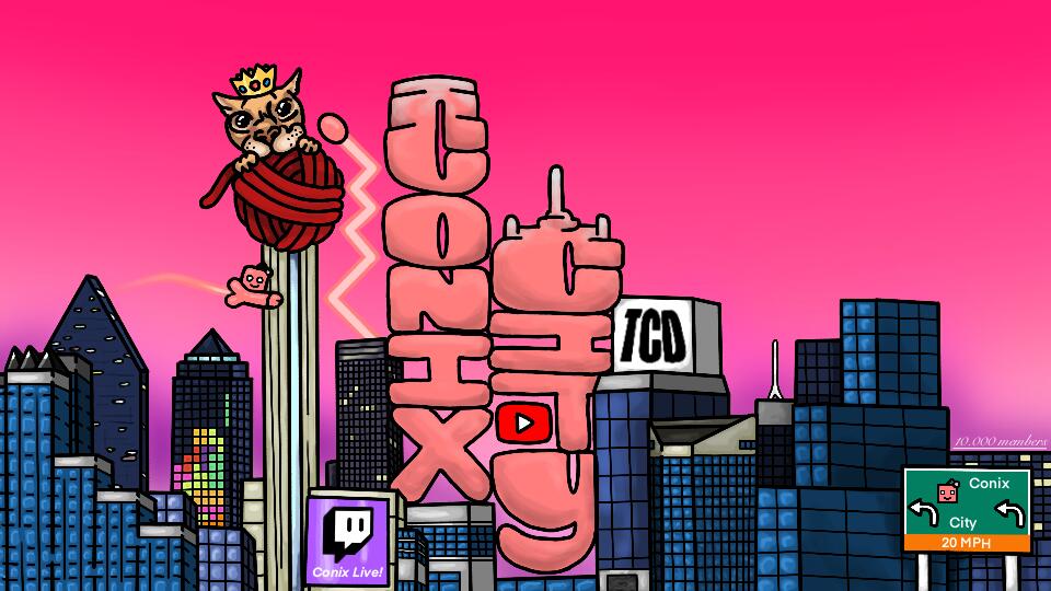 Discovery splash banner for Conix City Discord server