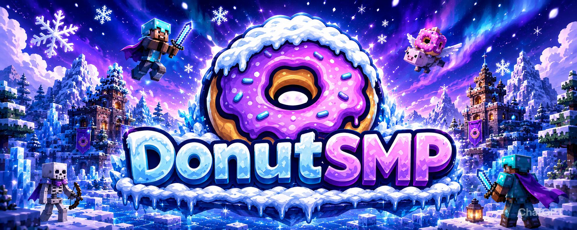 Discovery splash banner for DonutSMP│25M$ PER INVITE Discord server