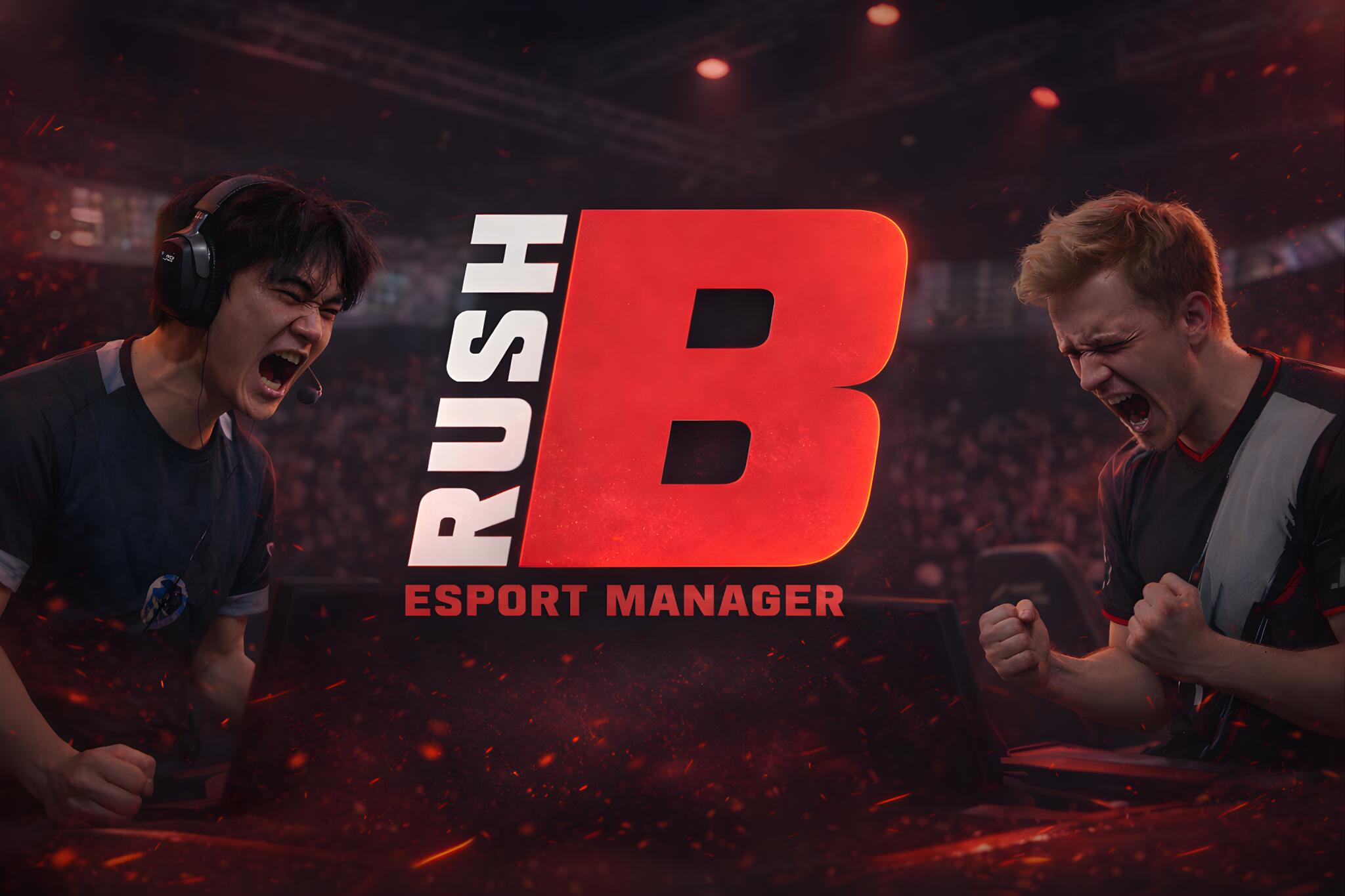 Discovery splash banner for Rush B: Esports Manager Discord server