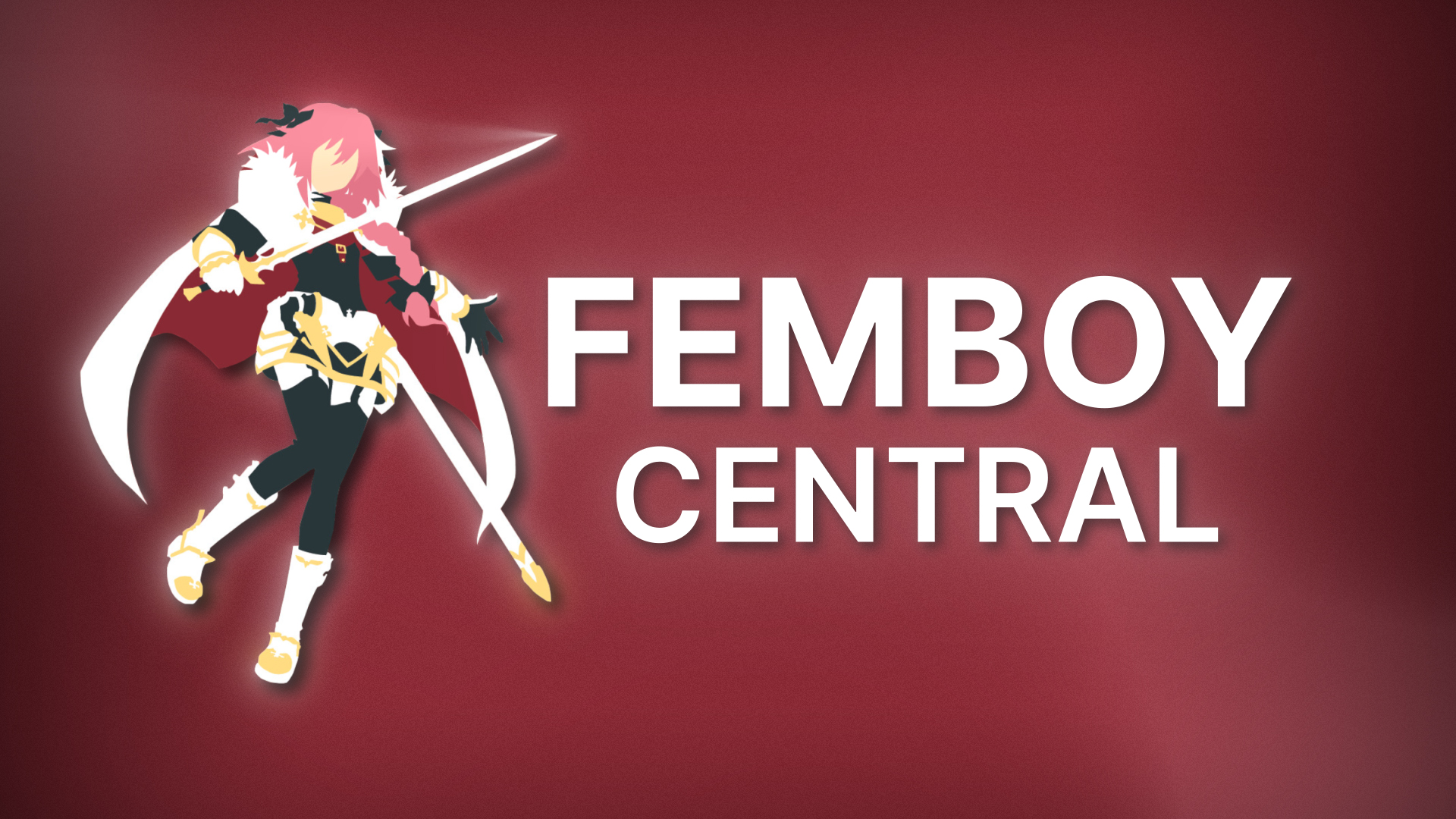 Discovery splash banner for 🩷 Femboy Central 🥳 | Femboy Tag • LGBTQ+ • Furry • Gay • Boykisser • Roblox • War Thunder • GD Discord server