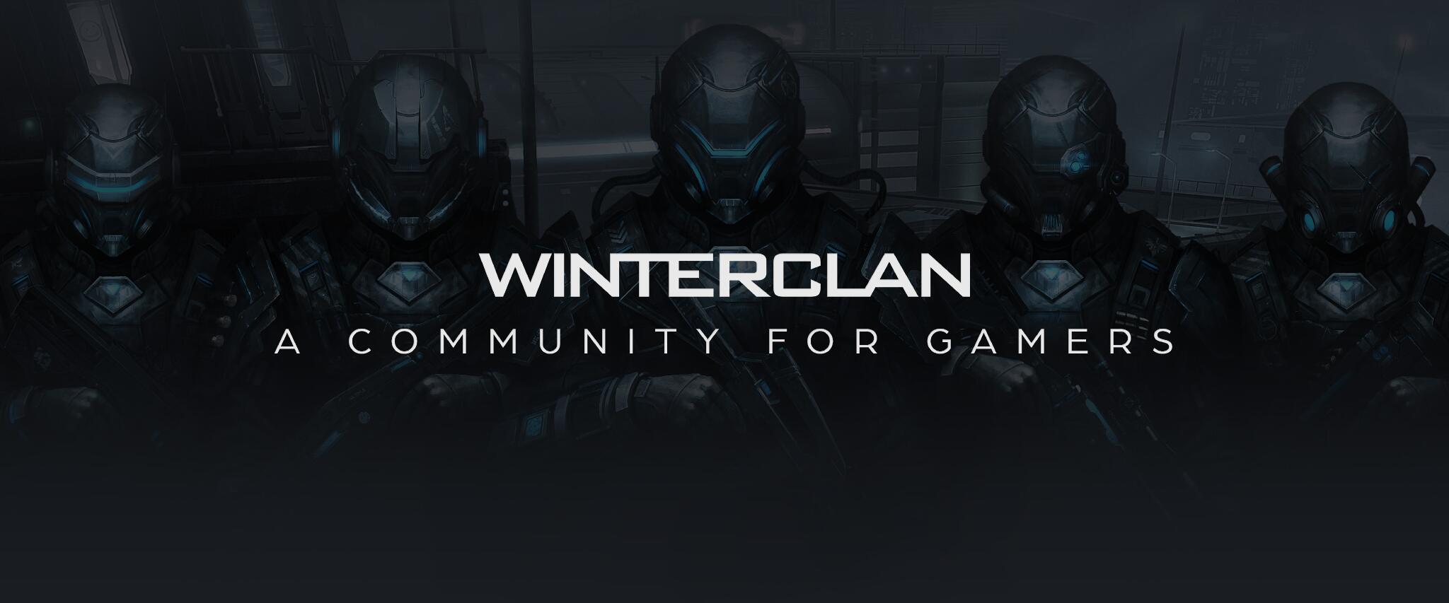 Discovery splash banner for Winter Clan Discord server
