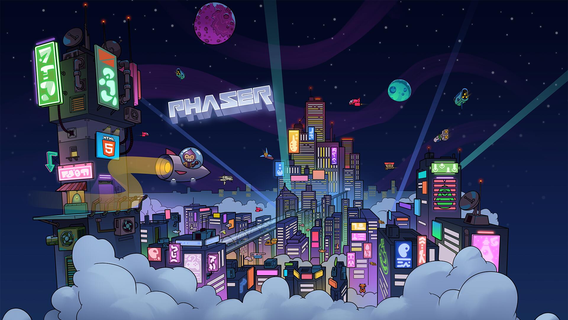 Discovery splash banner for phaser Discord server