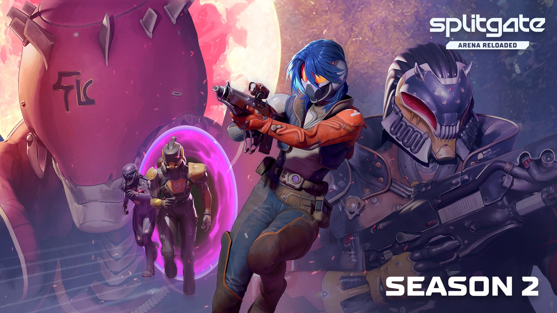 Discovery splash banner for SPLITGATE: Arena Reloaded Discord server