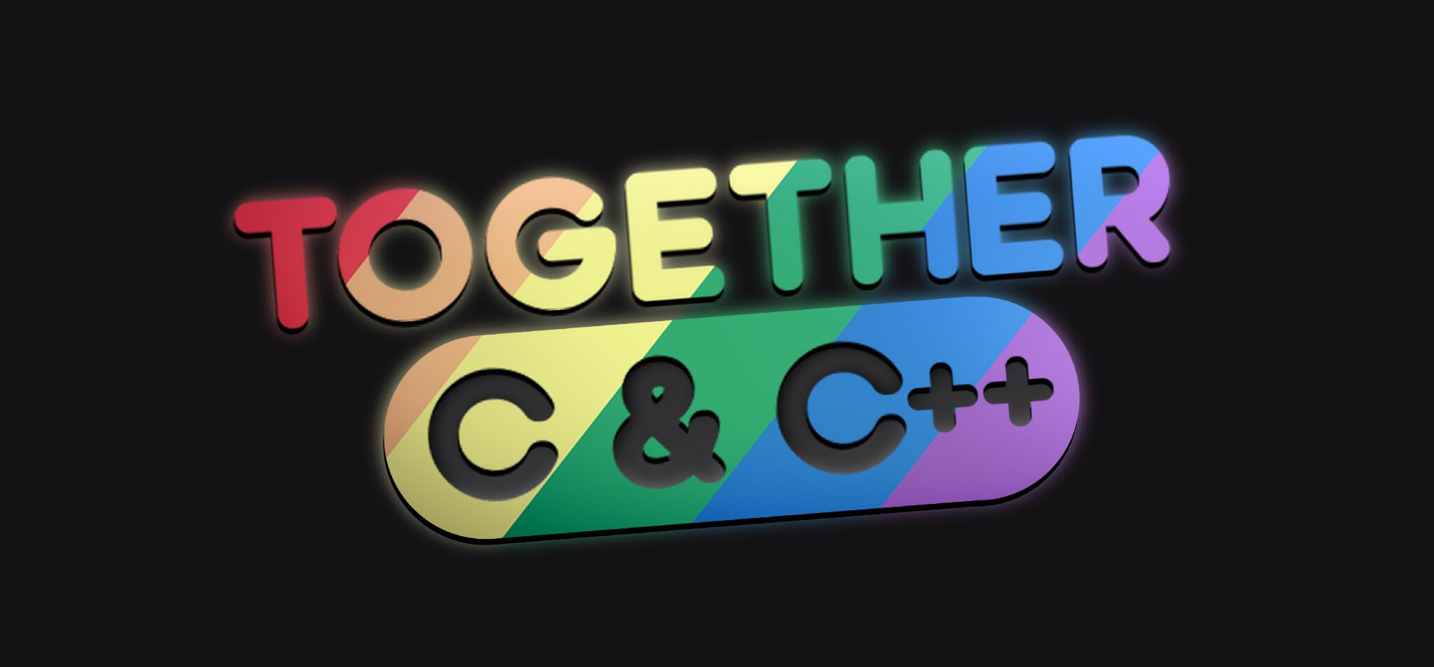 Discovery splash banner for Together C & C++ Discord server