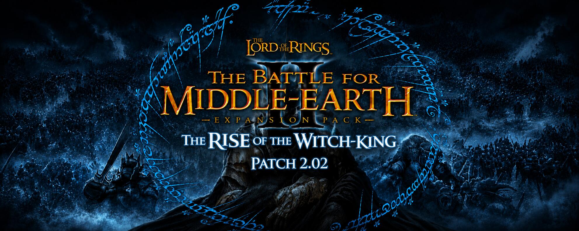 Discovery splash banner for The Rise of the Witch-king: Patch 2.02 Community Discord server