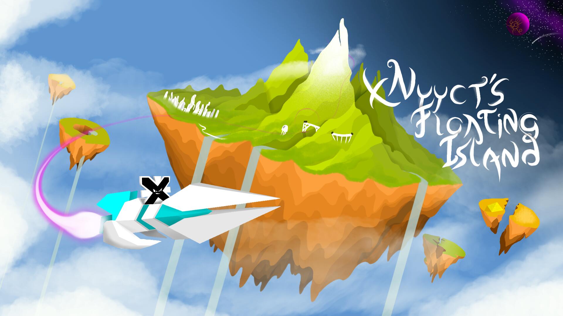 Discovery splash banner for xNyyct's floating island Discord server