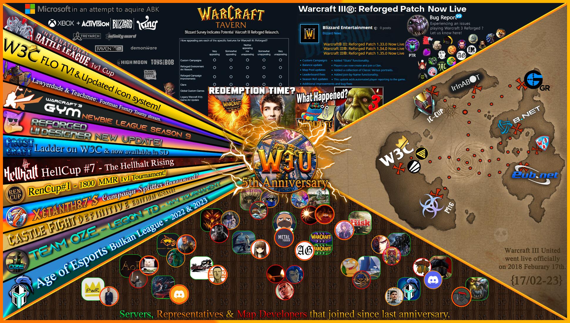 Discovery splash banner for Warcraft 3 United Discord server