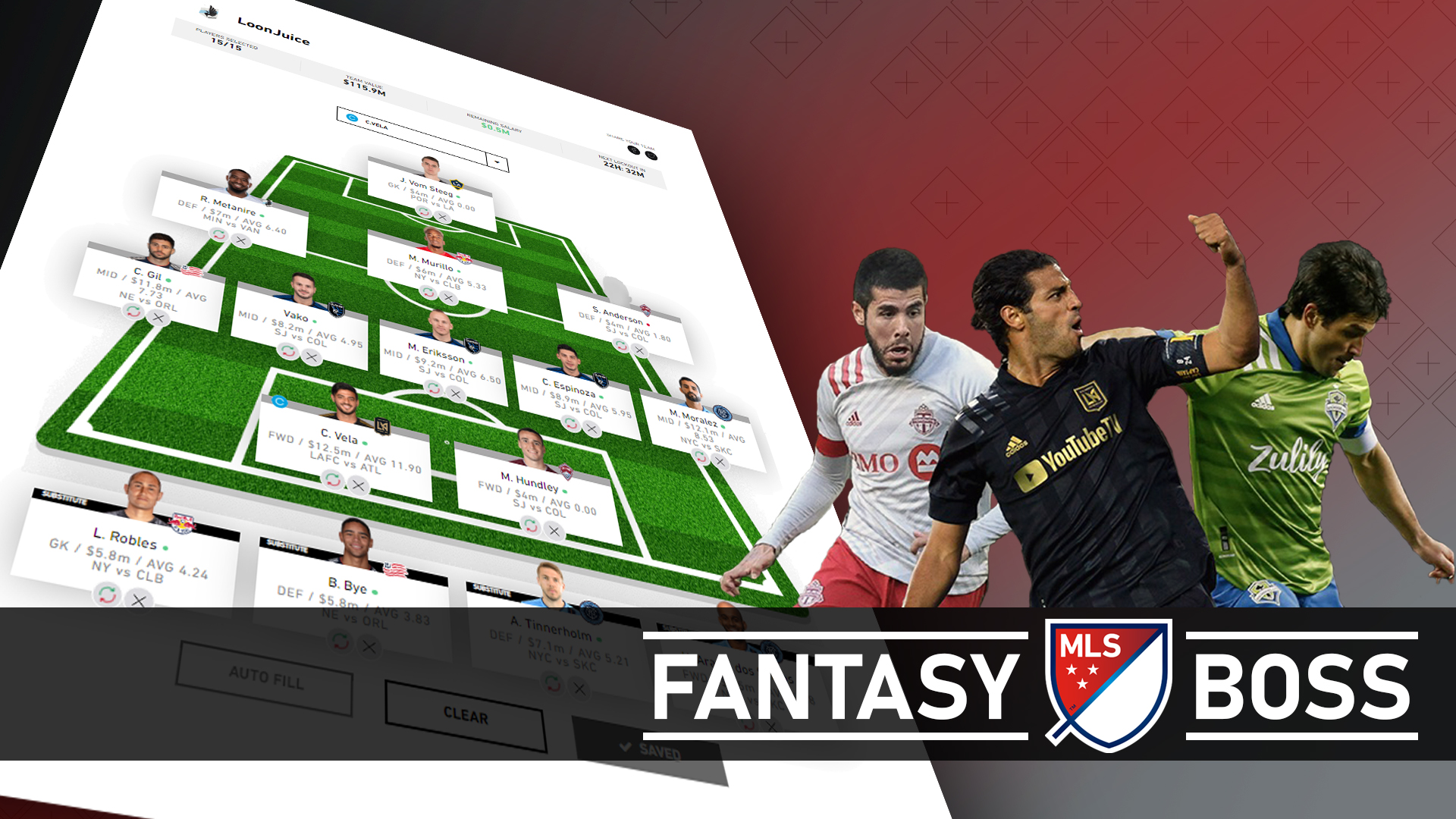 Discovery splash banner for MLS Fantasy Boss Discord server