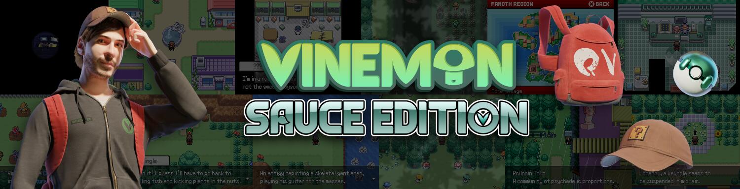 Discovery splash banner for Vinemon+ Community Discord server