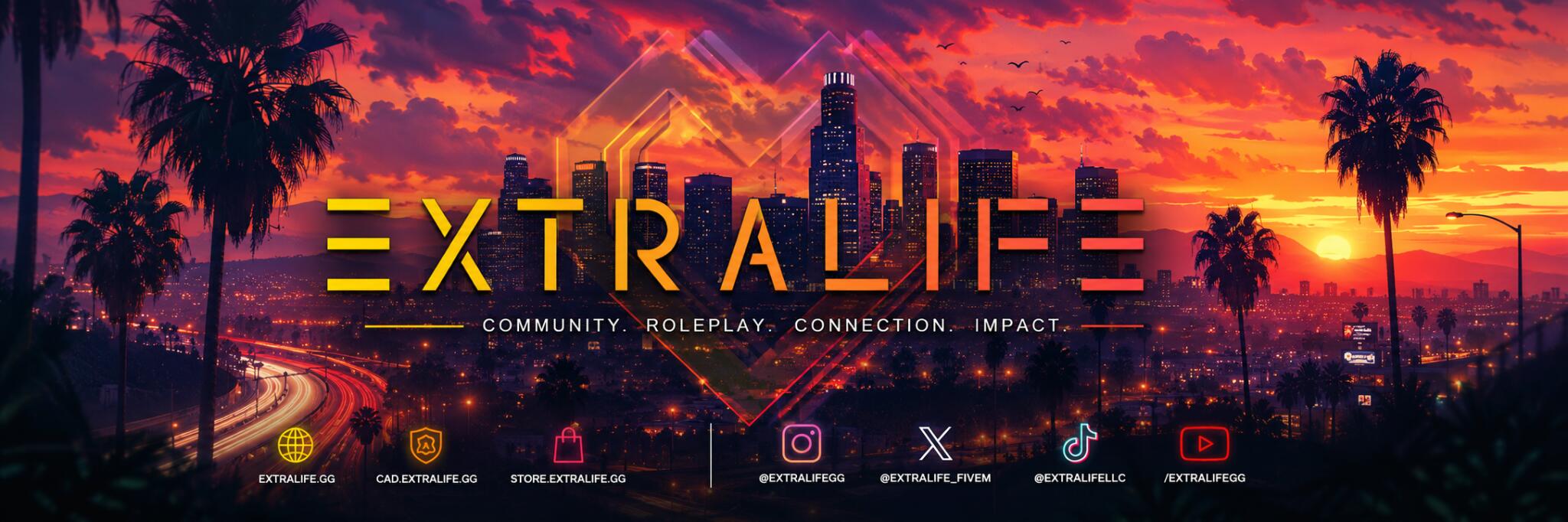 Discovery splash banner for ExtraLife | FiveM RP Discord server