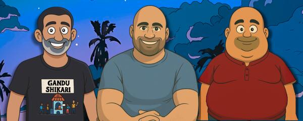 Discovery splash banner for The Sham Sharma Show Discord server