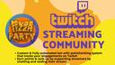 Discovery splash banner for Pizza Party (Twitch Streaming Community) Discord server