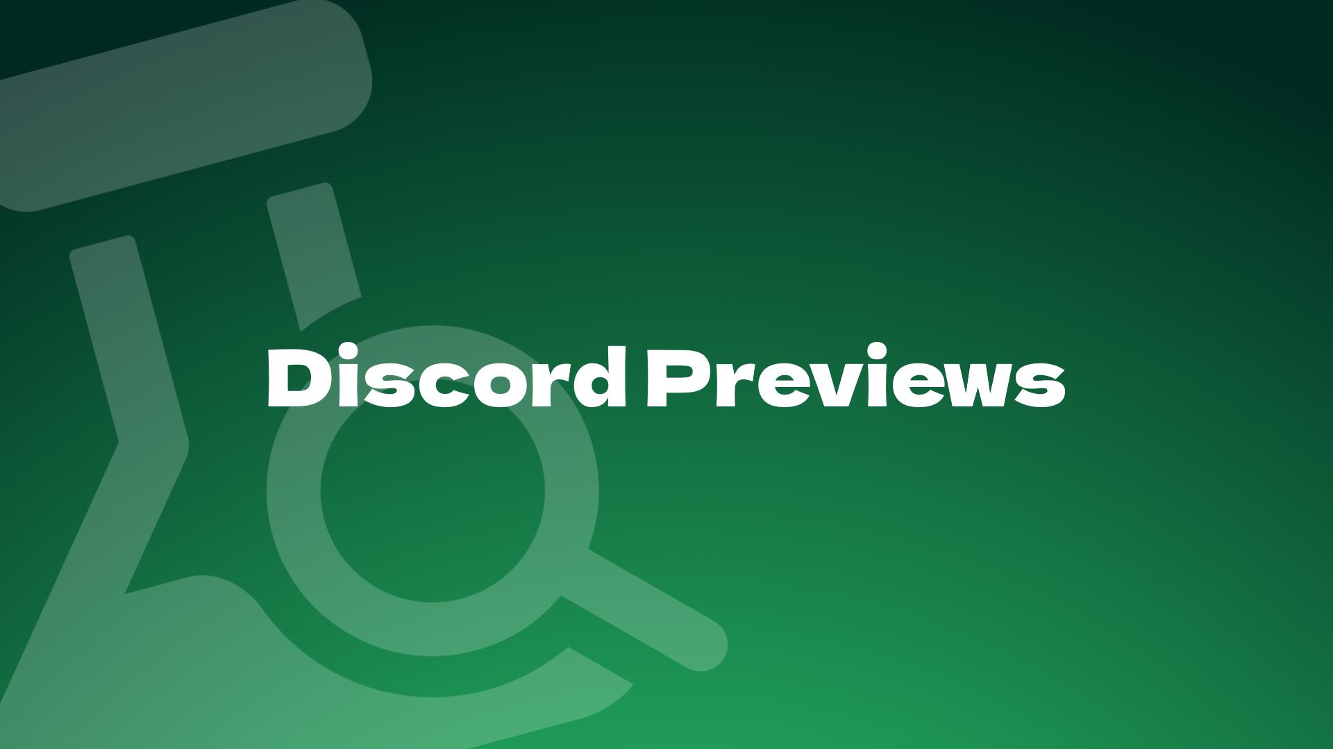 Discovery splash banner for Discord Previews Discord server