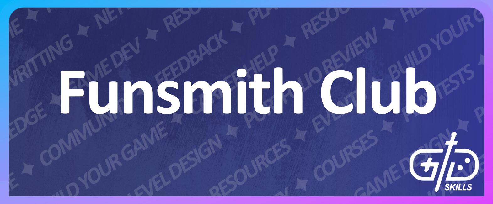 Discovery splash banner for Funsmith Club (by GDS) Discord server