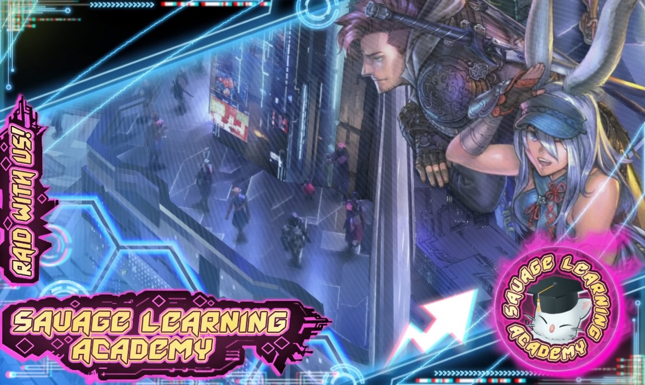 Discovery splash banner for FFXIV: Savage Learning Academy Discord server