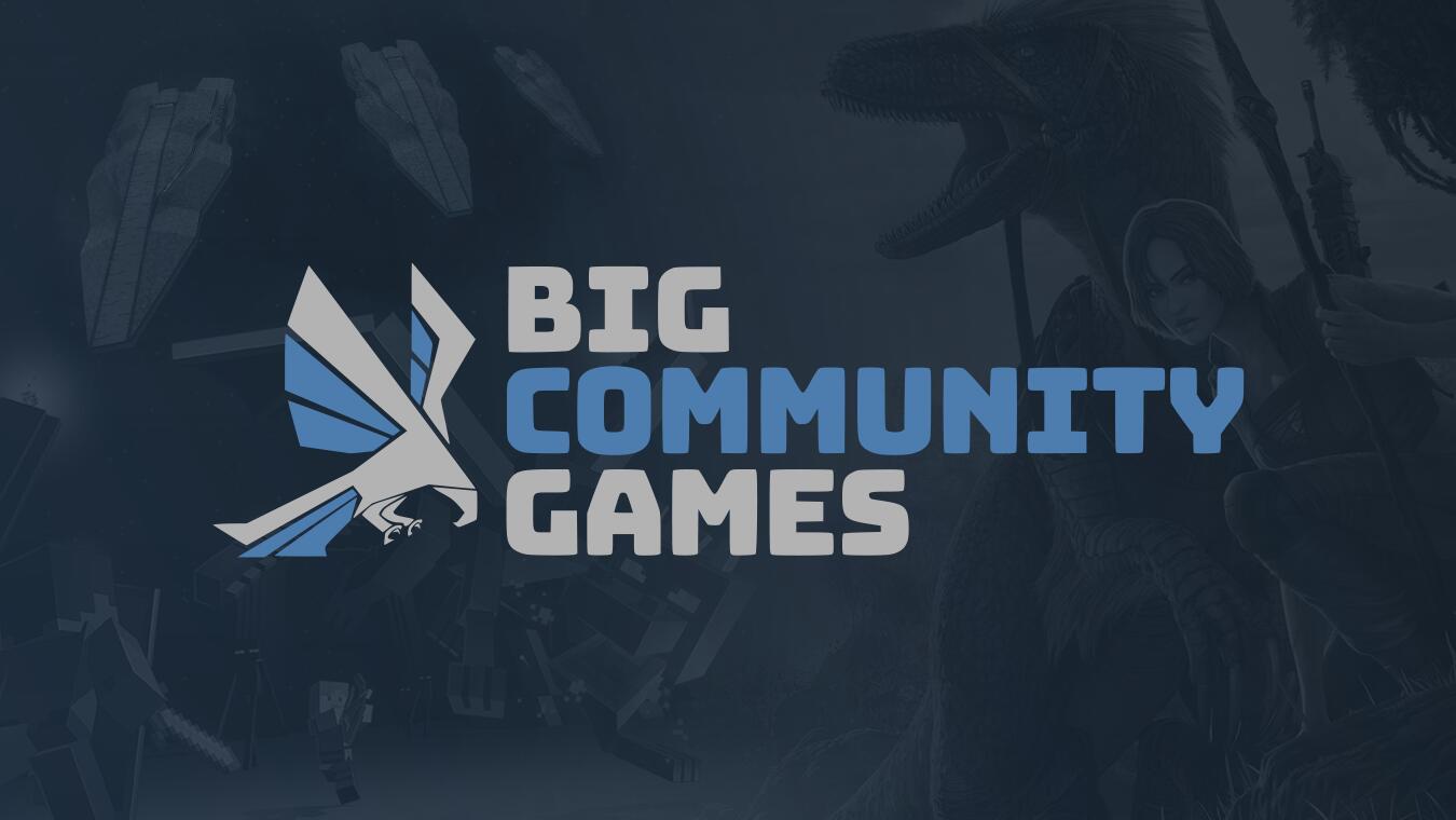 Discovery splash banner for Big Community Games Discord server