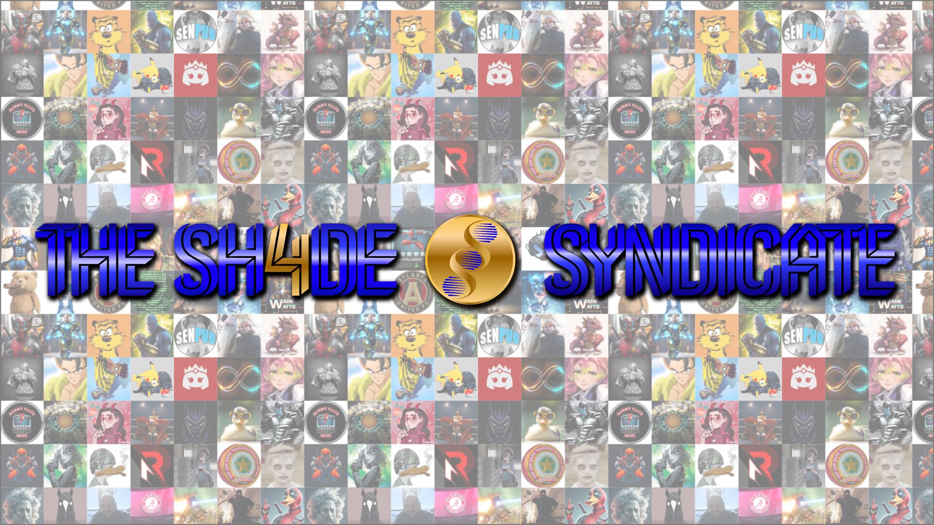 Discovery splash banner for THE SHADE SYNDICATE Discord server