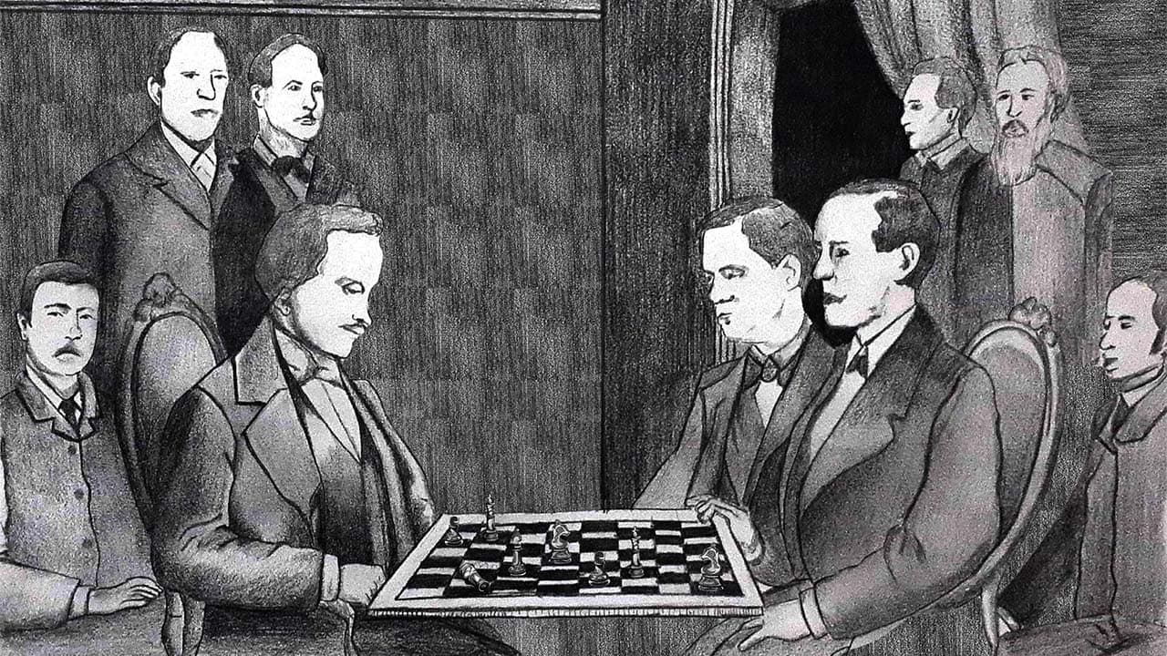 Discovery splash banner for Morphy Chess Club Discord server