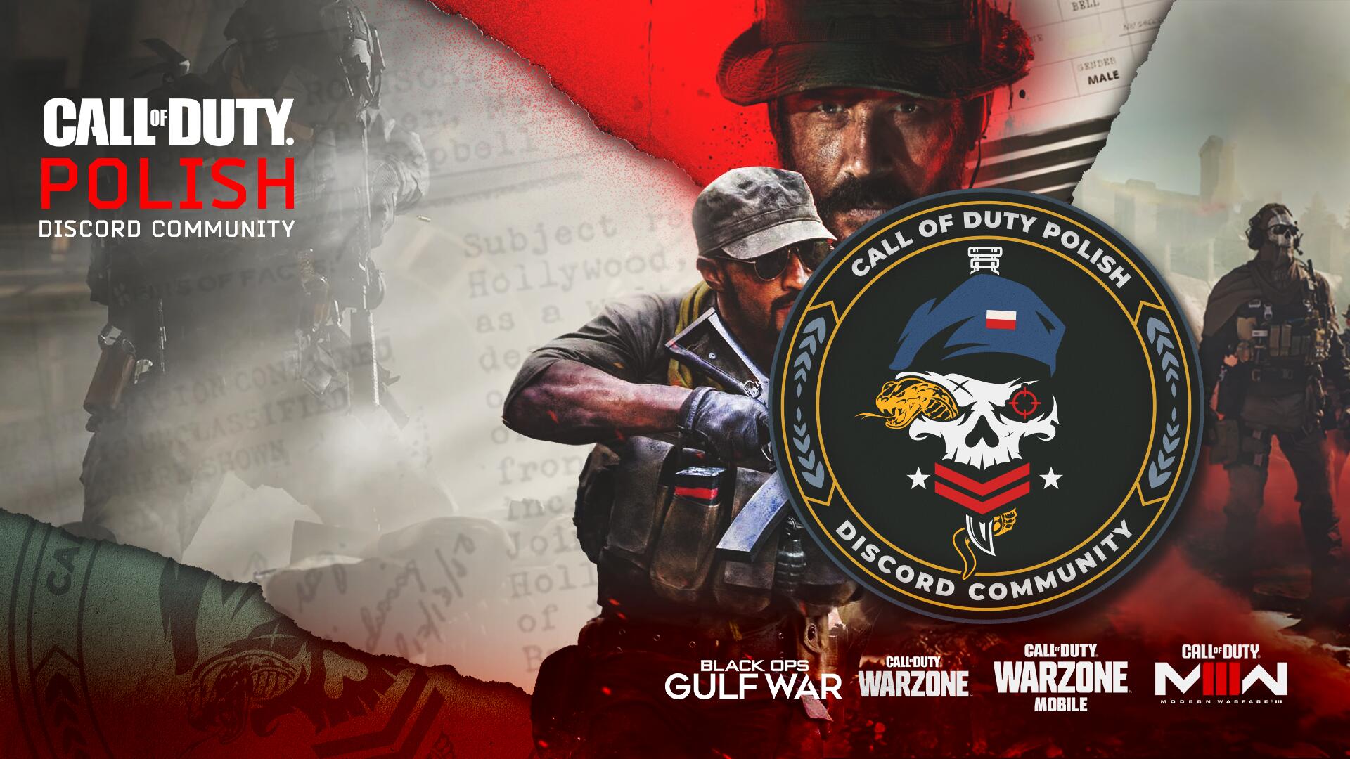 Discovery splash banner for CoD: Polish Discord Community Discord server
