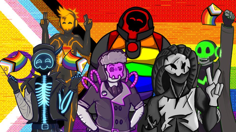 Discovery splash banner for The Living Tombstone Discord server
