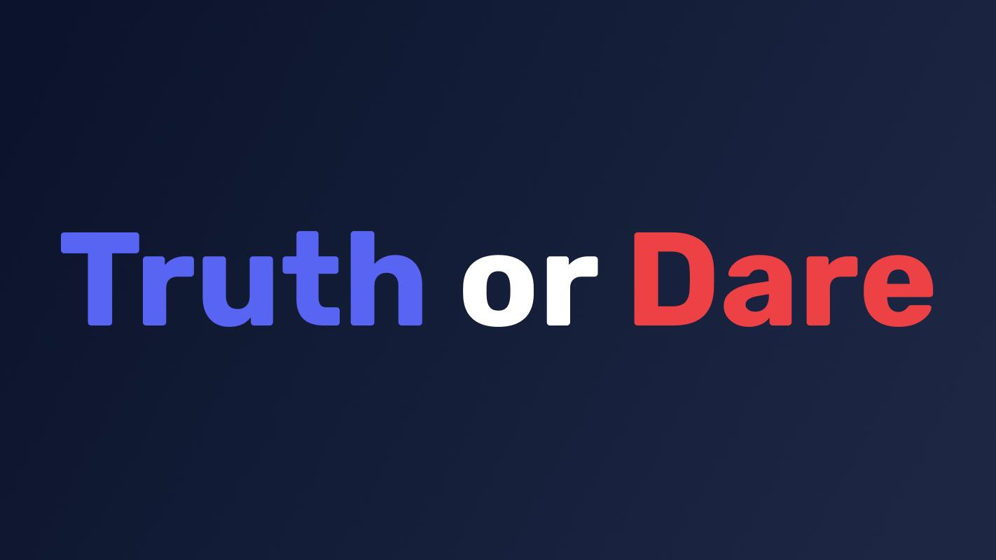 Discovery splash banner for Truth or Dare Community Discord server