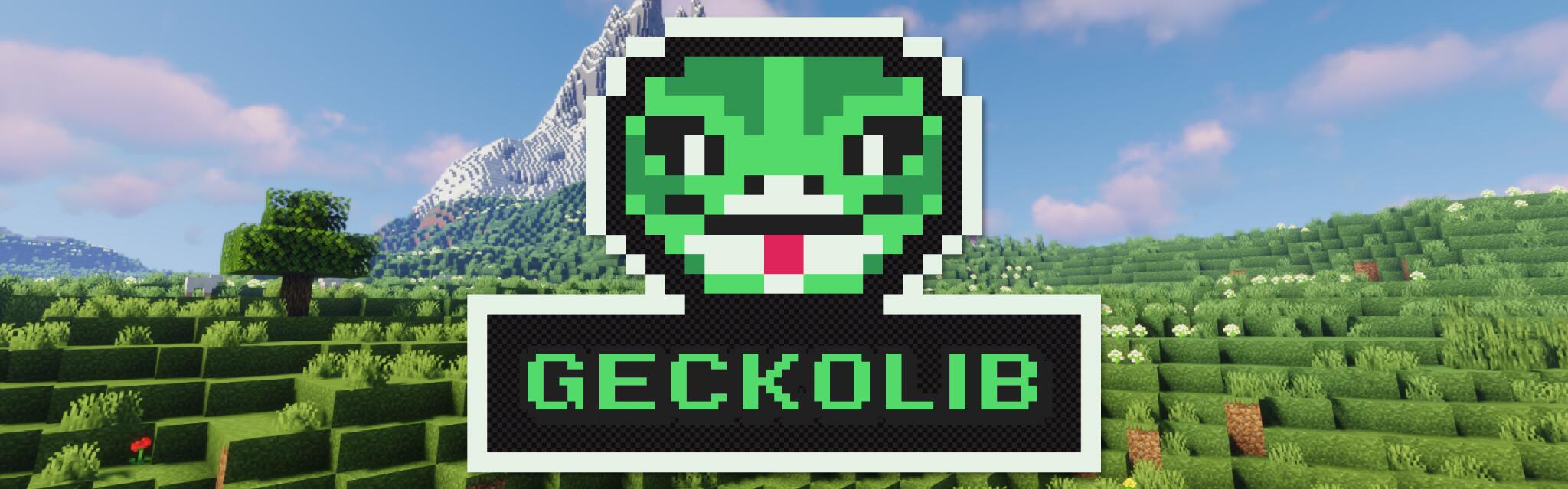 Discovery splash banner for The GeckoLib Project Discord server