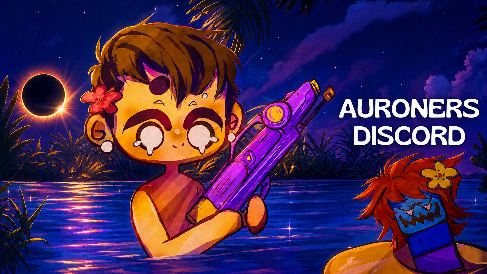 Discovery splash banner for AURONERS 🌚🌞 Discord server