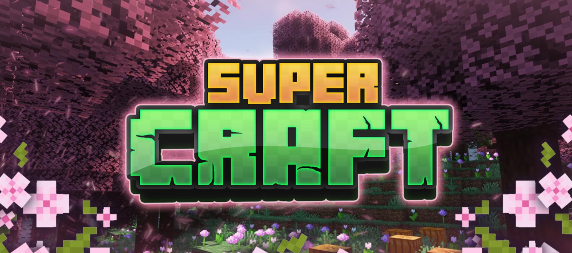 Discovery splash banner for SuperCraft Network Discord server