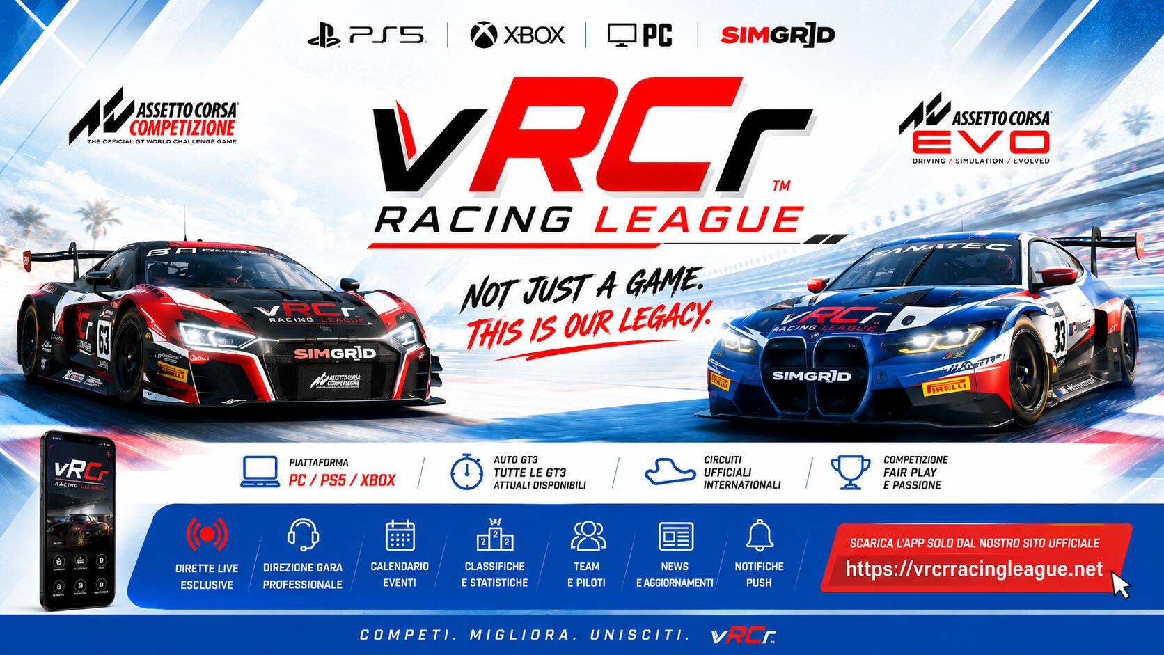 Discovery splash banner for vRCr Racing League Discord server
