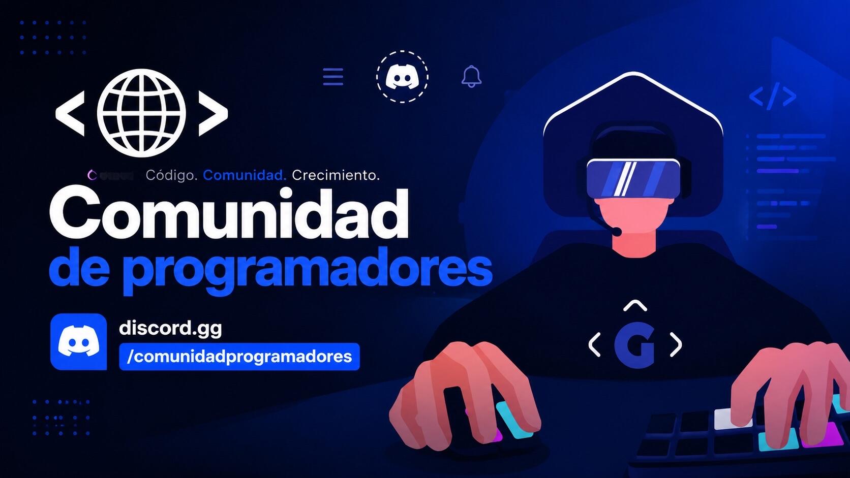 Discovery splash banner for Comunidad de Programadores Discord server