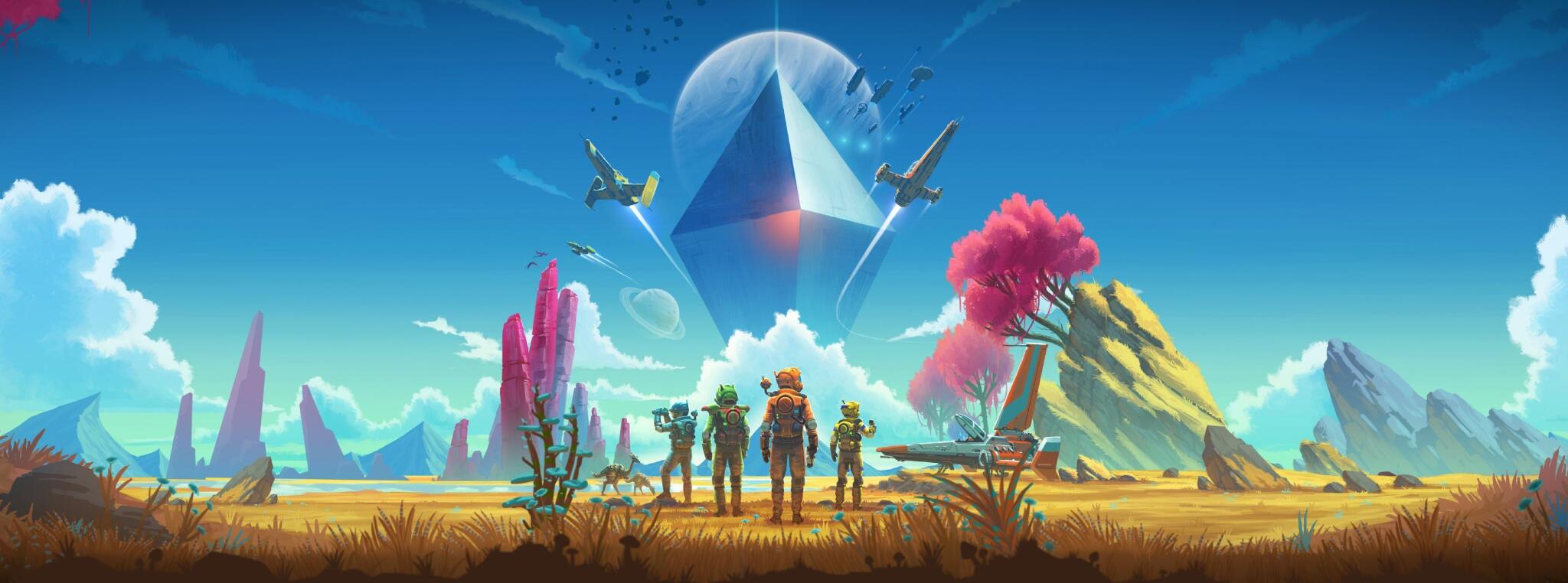 Discovery splash banner for No Mans Sky Hub Discord server