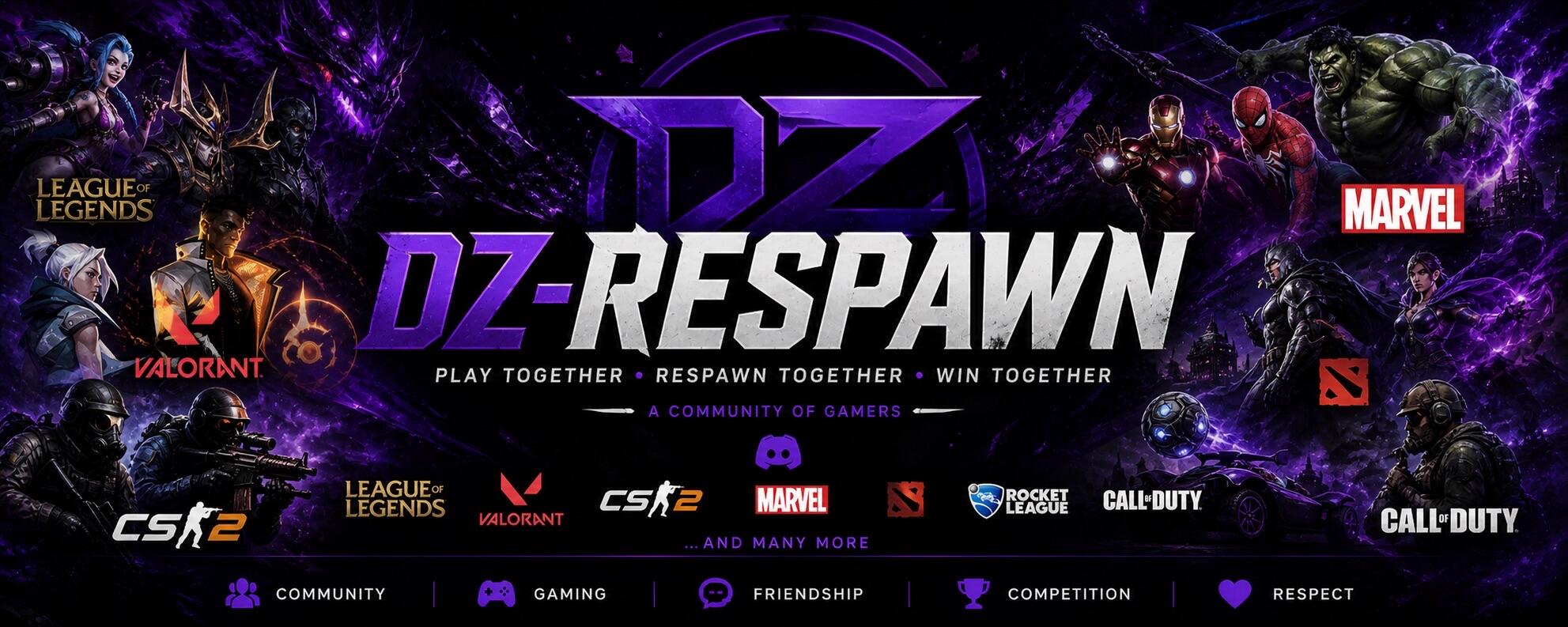 Discovery splash banner for ๐ฎ โข DZ-Rspawn โข Discord server