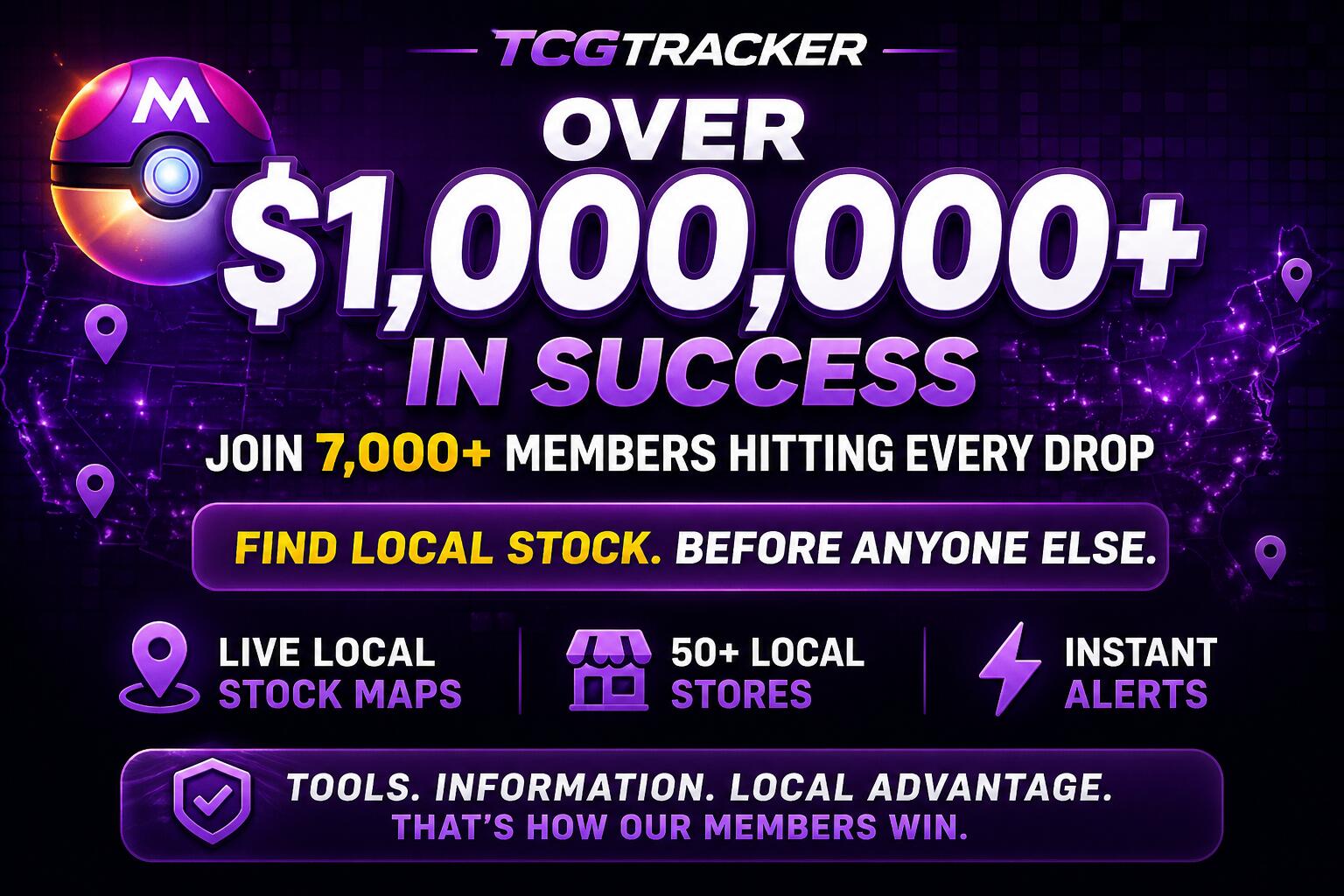 Discovery splash banner for TCG Tracker Discord server